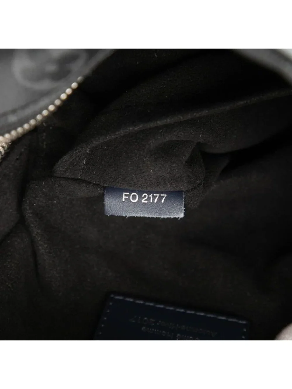 Louis Vuitton Epi Monogram Eclipse Danube PM Shoulder Bag Black Navy Gray